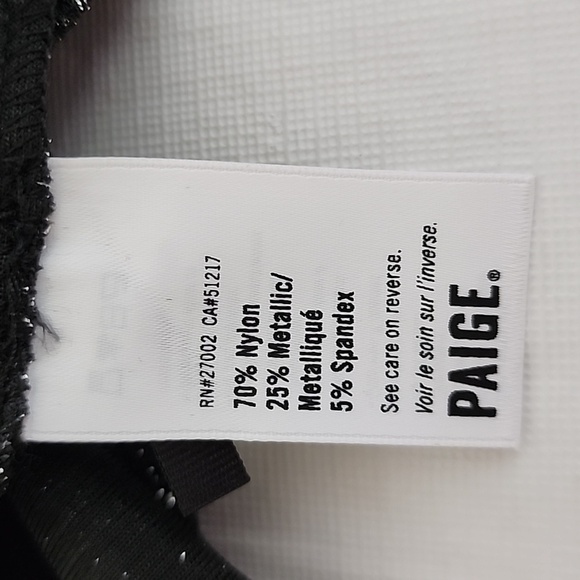 PAIGE Samina Black Metallic Bodysuit Size Medium - Picture 12 of 13